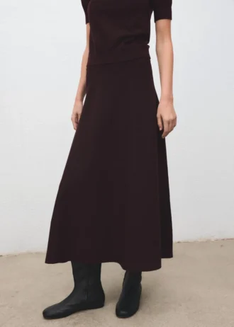 Gonna in maglia mista lana