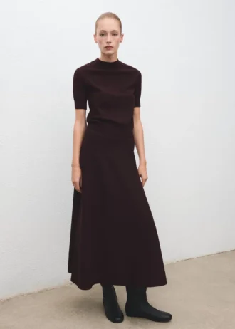 Gonna in maglia mista lana