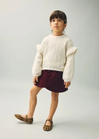 Gonna in velluto a coste di cotone