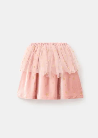 Gonna in velluto con stelle