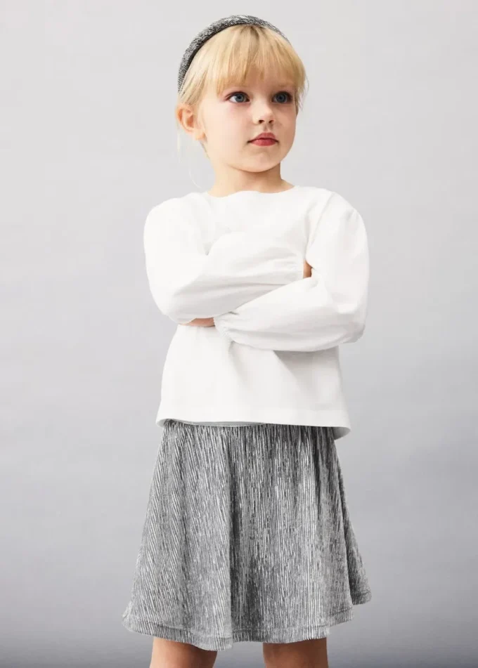 Gonna metallizzata a pieghe Gonna metallizzata a pieghe