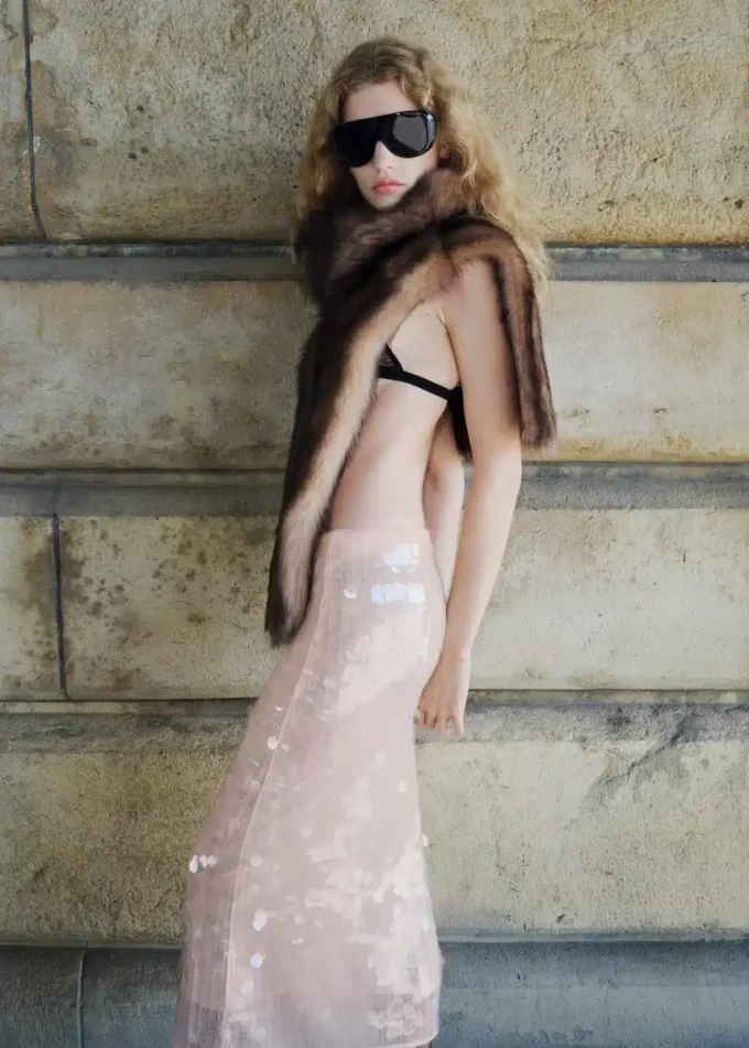 Gonna midi con paillettes Gonna midi con paillettes