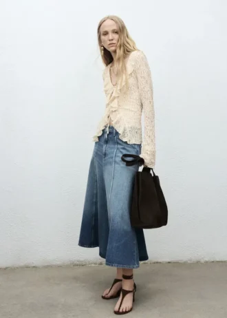 Gonna midi in denim Gonna midi in denim