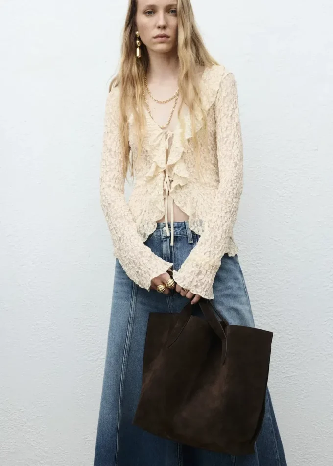 Gonna midi in denim Gonna midi in denim