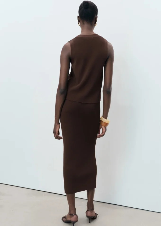 Gonna midi in maglia fine Gonna midi in maglia fine