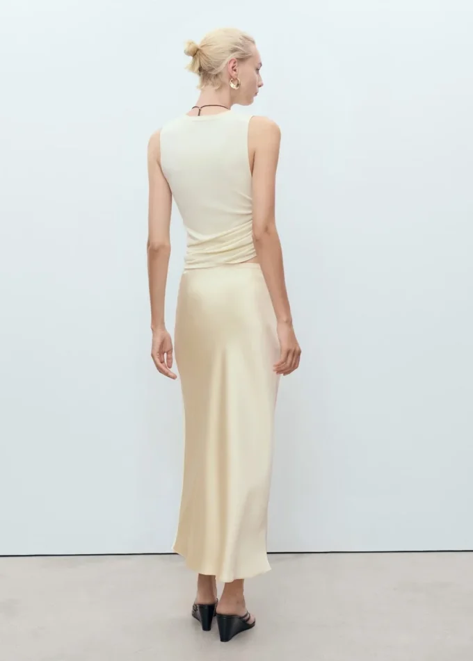 Gonna midi in raso Gonna midi in raso