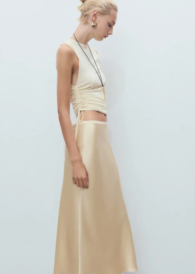 Gonna midi in raso Gonna midi in raso