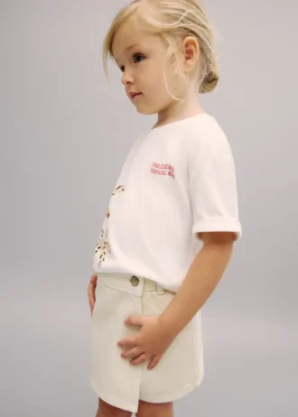 Gonna-pantaloncino in denim avvolgente