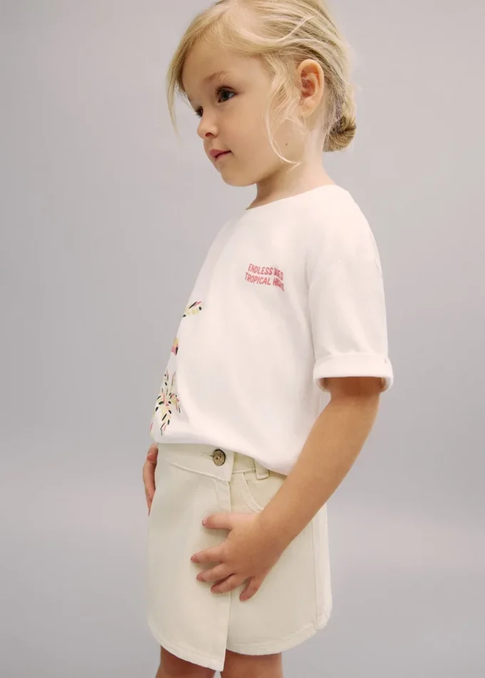 Gonna-pantaloncino in denim avvolgente Gonna-pantaloncino in denim avvolgente