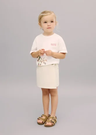 Gonna-pantaloncino in denim avvolgente