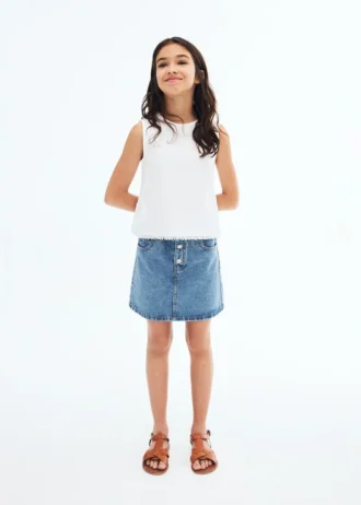 Gonna paperbag in denim