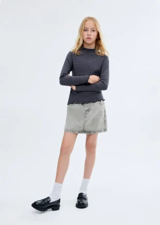 Gonna paperbag in denim