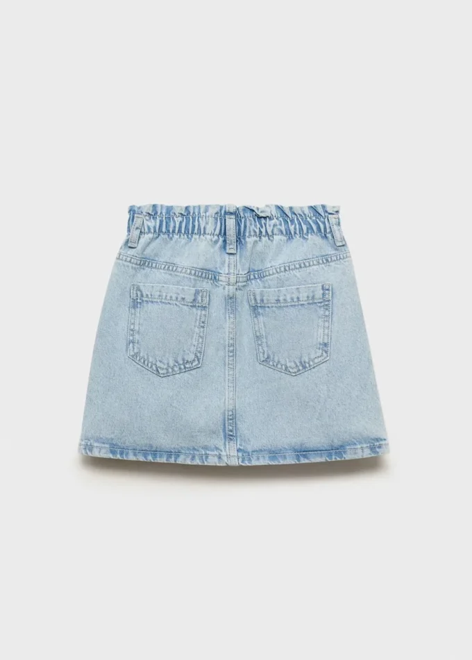 Gonna paperbag in denim