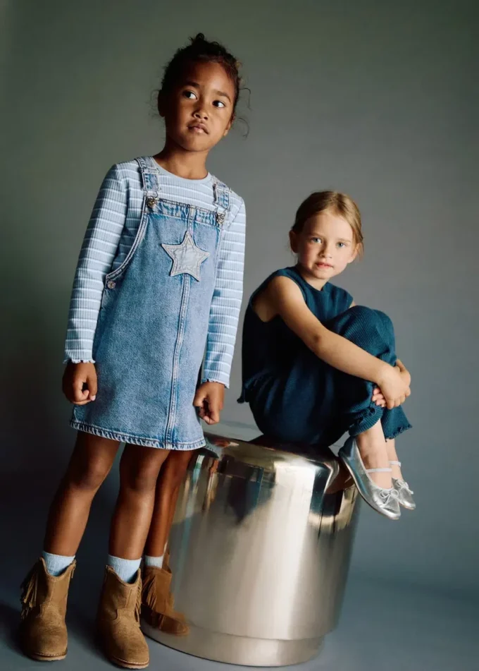 Grembiule in denim con stelle