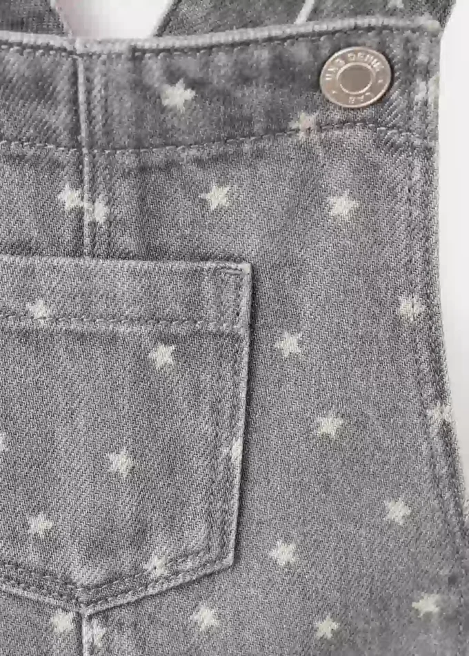 Grembiule in denim con stelle