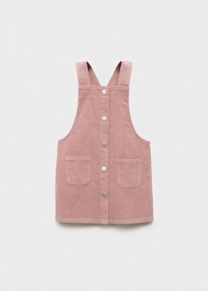 Grembiule in velluto a coste con tasche