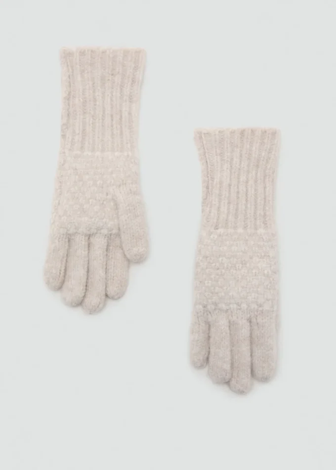 Guanti lavorati a maglia combinati