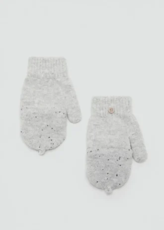 Guanti lavorati a maglia con paillettes