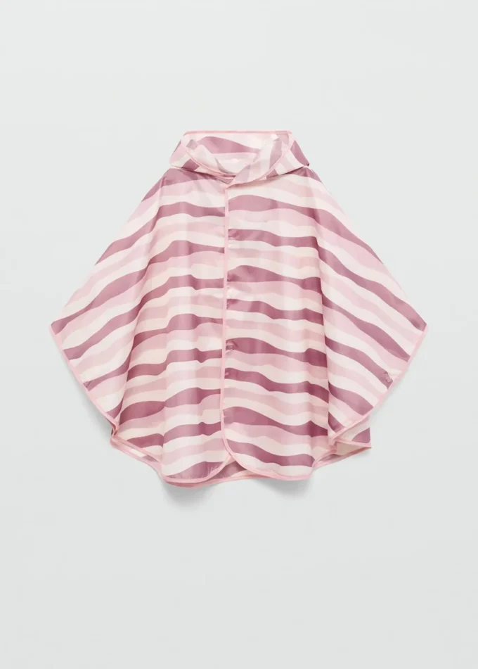 Impermeabile a righe con orecchie