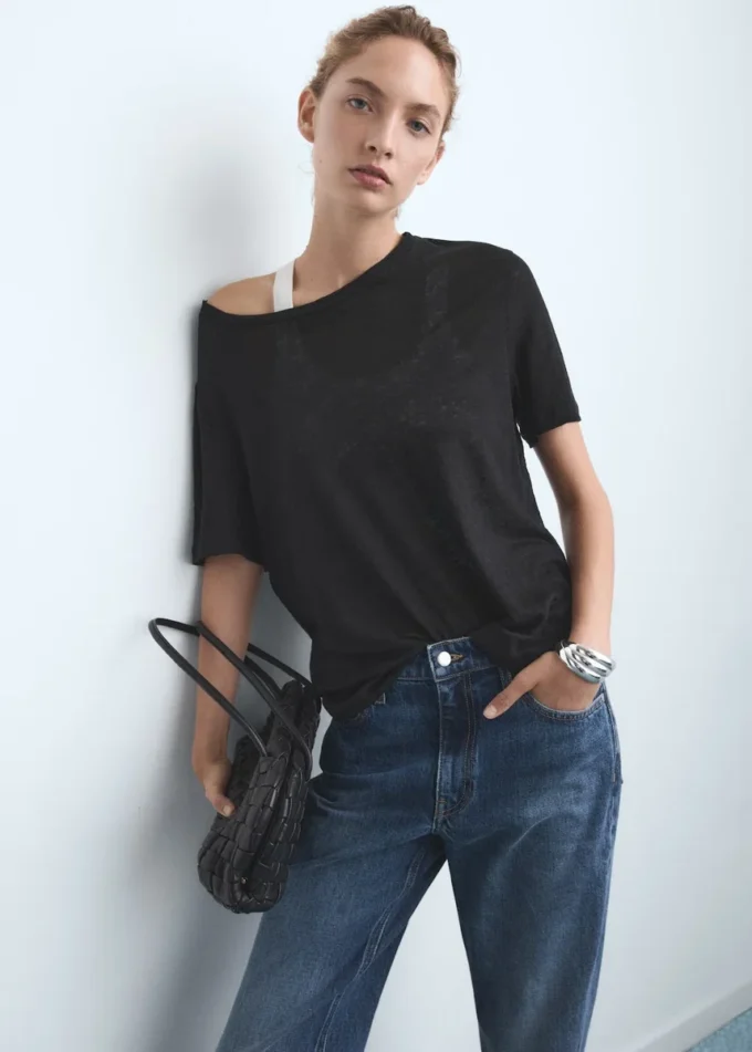 Jeans a gamba dritta con aperture Jeans a gamba dritta con aperture