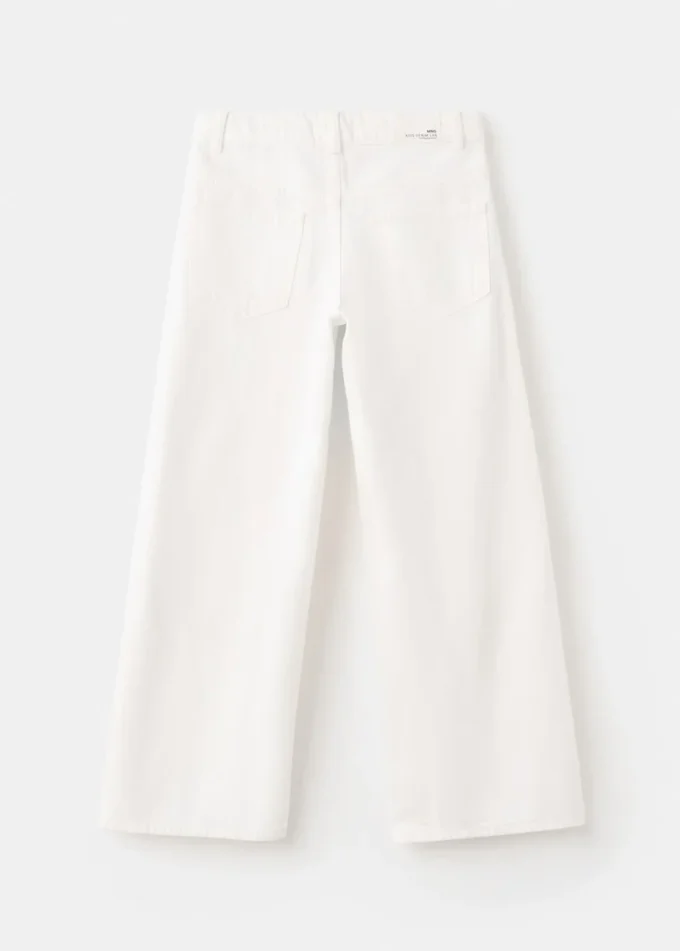 Jeans a gamba larga con cuciture decorative