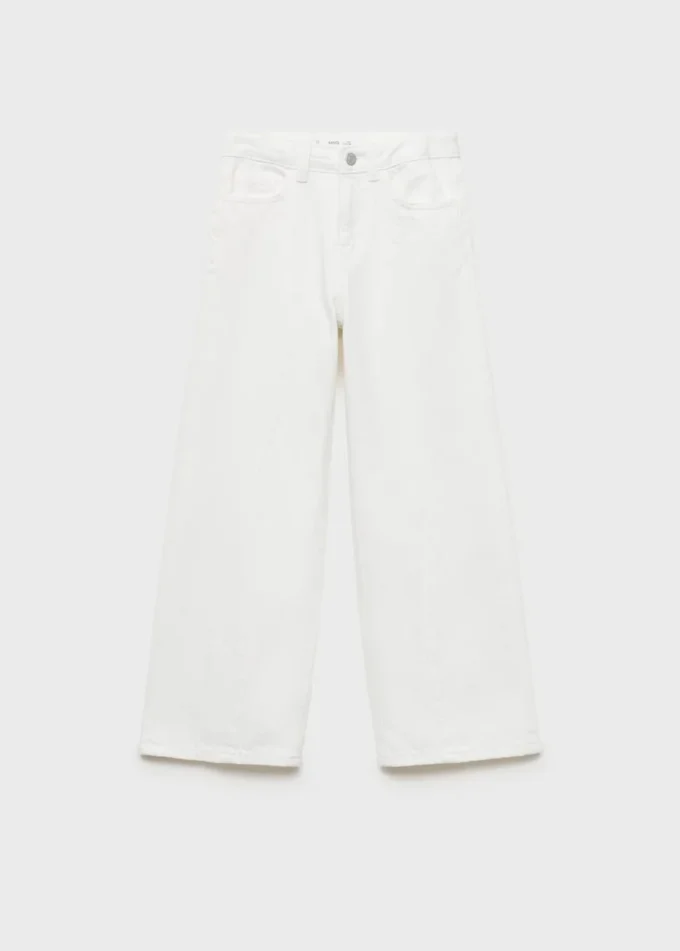 Jeans a gamba larga con dettagli cuciture Jeans a gamba larga con dettagli cuciture