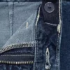 Jeans a gamba larga con orlo sfrangiato