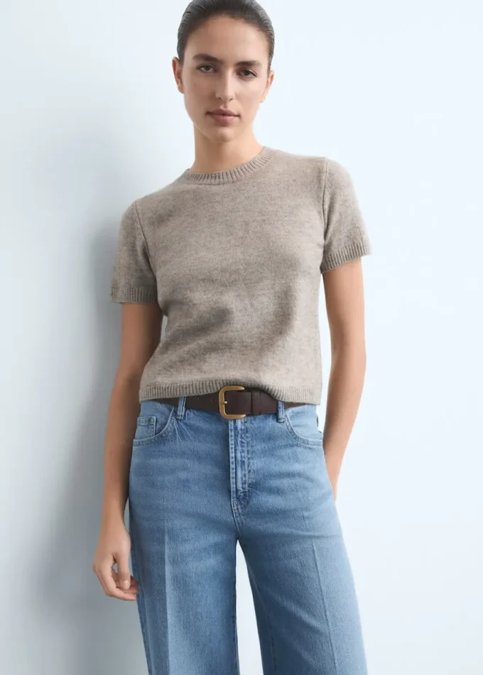 Jeans a vita alta e gamba larga