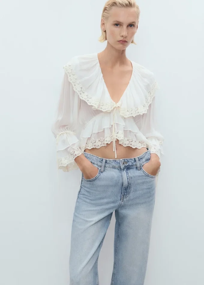 Jeans a vita alta e gamba larga Danila Jeans a vita alta e gamba larga Danila