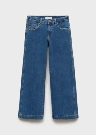 Jeans a vita bassa con borchie