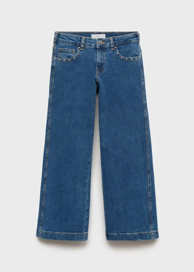 Jeans a vita bassa con borchie Jeans a vita bassa con borchie