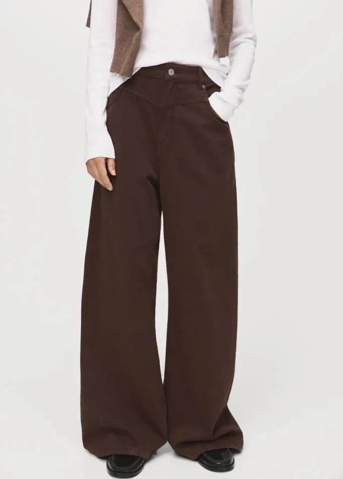 Jeans a vita media, vestibilità ampia e gamba larga Jeans a vita media, vestibilità ampia e gamba larga