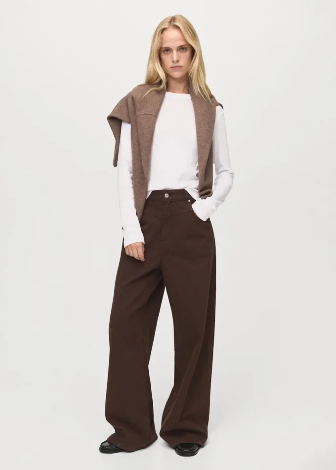 Jeans a vita media, vestibilità ampia e gamba larga Jeans a vita media, vestibilità ampia e gamba larga