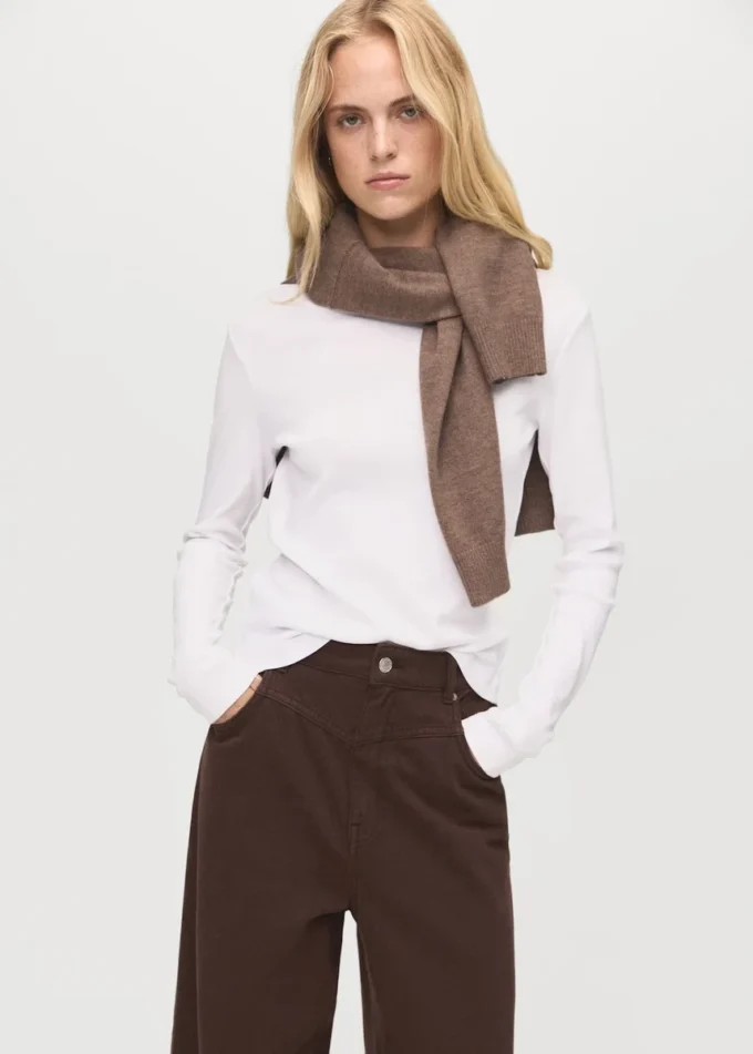 Jeans a vita media, vestibilità ampia e gamba larga Jeans a vita media, vestibilità ampia e gamba larga