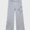 Jeans con stelle ricamate Jeans con stelle ricamate