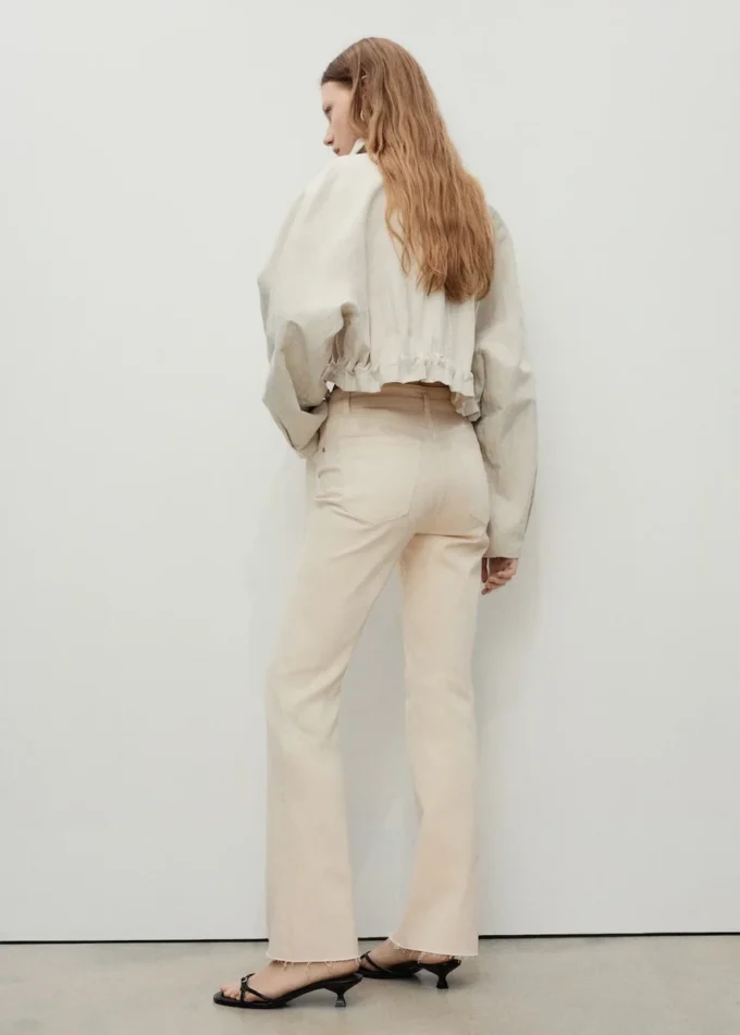 Jeans cropped svasati color terra di Siena Jeans cropped svasati color terra di Siena