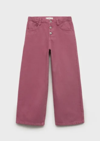 Jeans culotte con bottoni