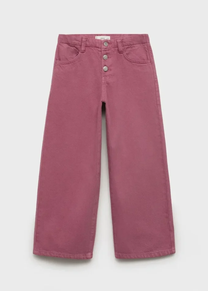 Jeans culotte con bottoni Jeans culotte con bottoni