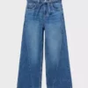 Jeans culotte con cuciture a vista Jeans culotte con cuciture a vista
