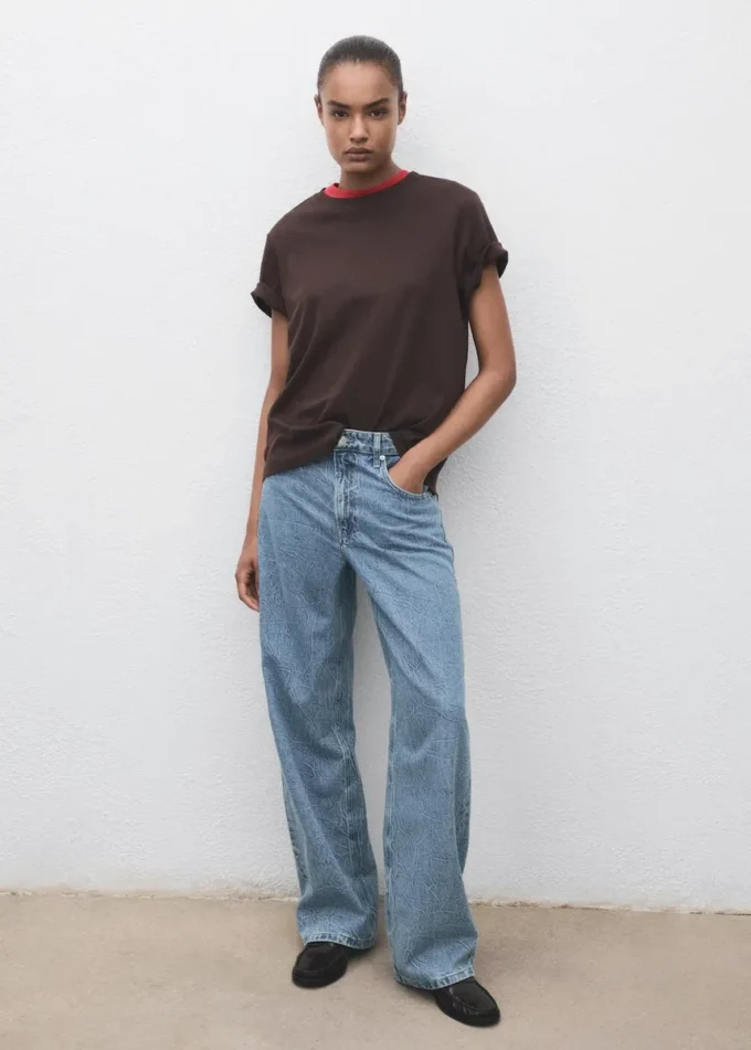 Jeans dal taglio dritto con effetto stropicciato Jeans dal taglio dritto con effetto stropicciato