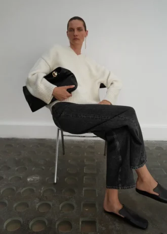 Jeans dritti a vita media