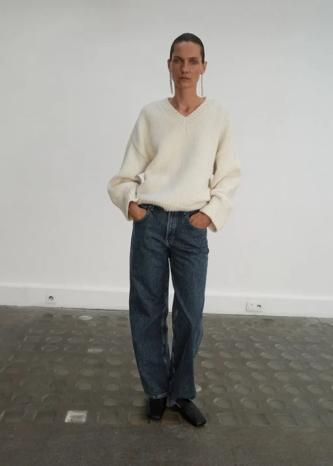 Jeans dritti a vita media Jeans dritti a vita media