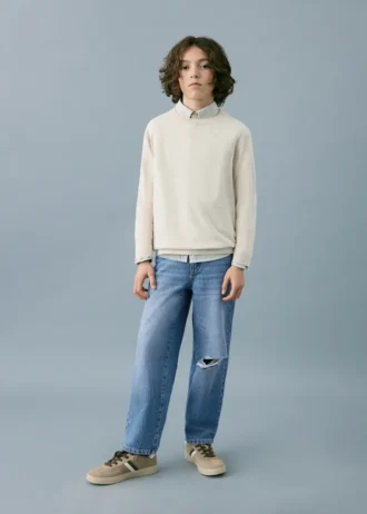 Jeans dritti a vita media