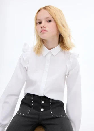 Jeans dritti con borchie