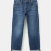 Jeans dritti con risvolto