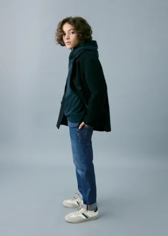 Jeans dritti con risvolto