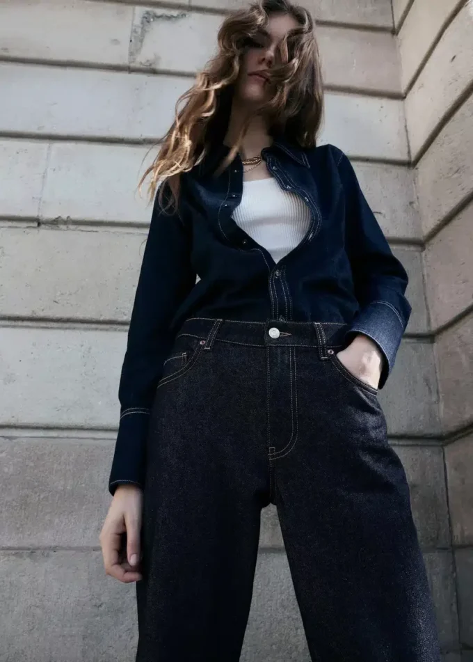 Jeans dritti con risvolto Jeans dritti con risvolto