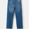Jeans dritti con risvolto