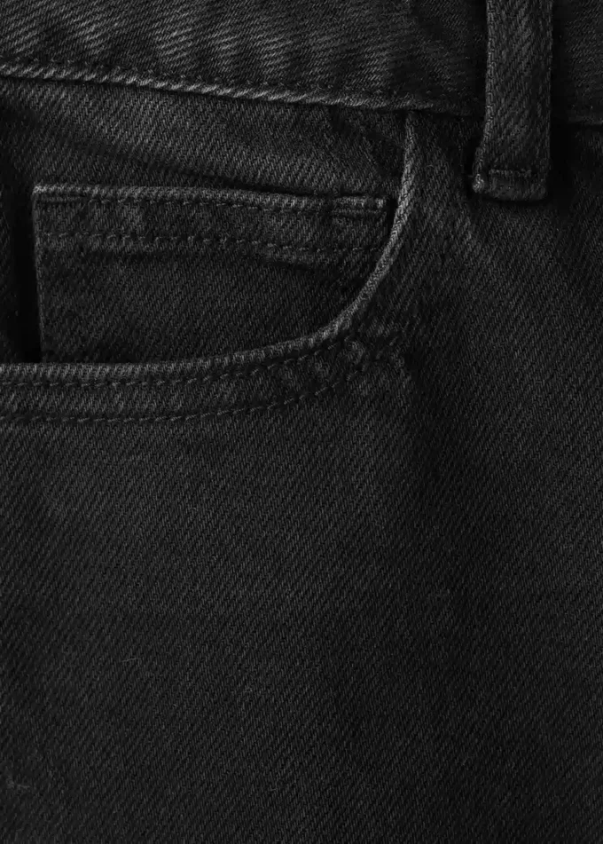 Jeans dritti con risvolto