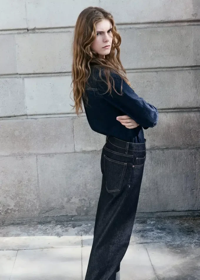 Jeans dritti con risvolto Jeans dritti con risvolto